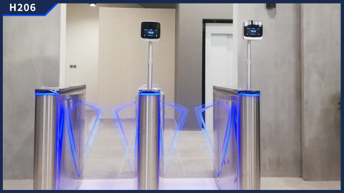 ফ্ল্যাপ বাধা গেট Turnstile অ্যাক্সেস কন্ট্রোল স্টেইনলেস স্টীল এর ব্রাশ আন্দোলন 0